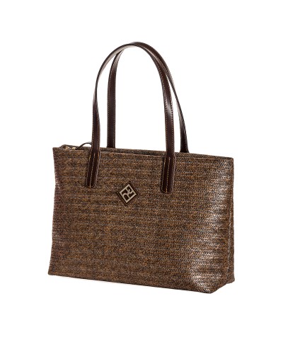 Τσάντα Ώμου Rhea Straw Brown