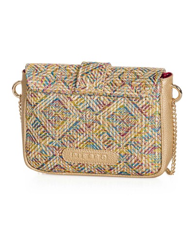 Τσάντα χιαστί Hippolyta Straw Gold