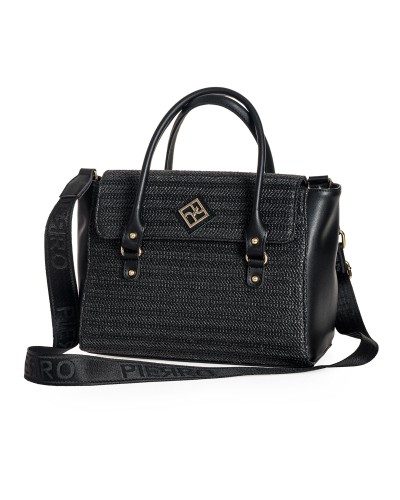 Τσάντα χειρός  Jocasta Straw Black