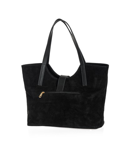 Τσάντα Ώμου Jasper Suede Black