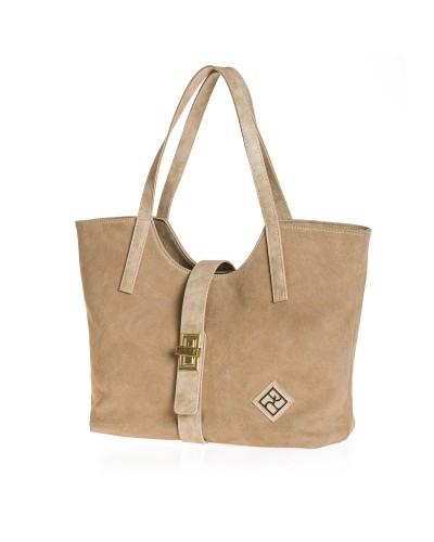 Τσάντα Ώμου Jasper Suede Beige