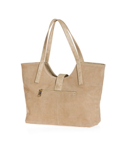 Τσάντα Ώμου Jasper Suede Beige