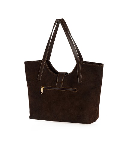 Τσάντα Ώμου Jasper Suede Brown