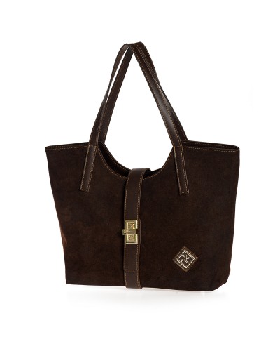 Τσάντα Ώμου Jasper Suede Brown