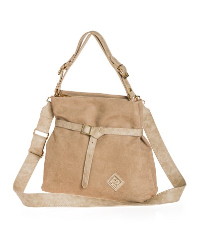 Tσάντα Ώμου Osiris Suede Beige