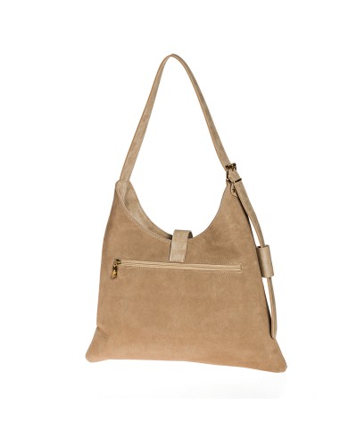 Tσάντα Ώμου Abelia Suede Beige