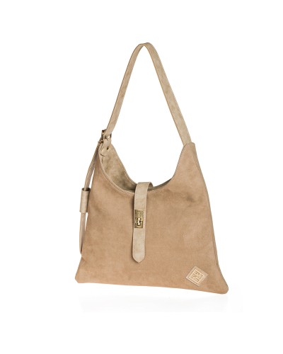 Tσάντα Ώμου Abelia Suede Beige