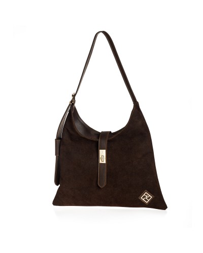 Tσάντα Ώμου Abelia Suede Brown