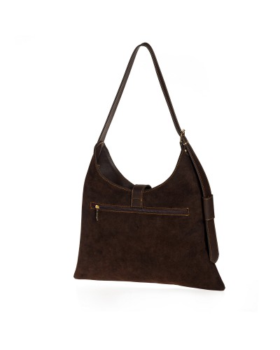 Tσάντα Ώμου Abelia Suede Brown