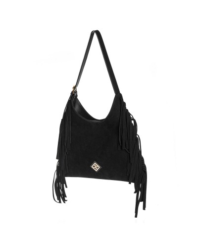 Τσάντα Ώμου Zenobia Suede Black