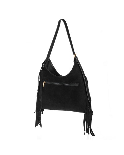 Τσάντα Ώμου Zenobia Suede Black