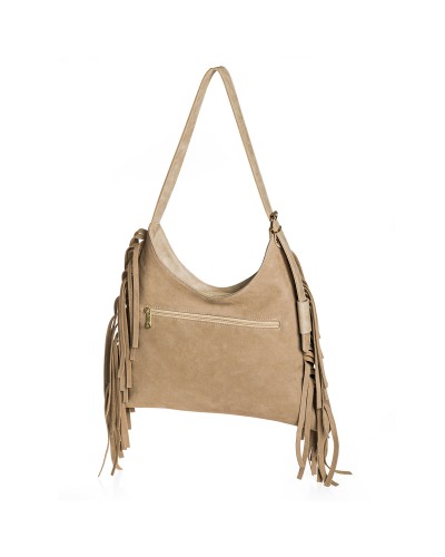 Τσάντα Ώμου Zenobia Suede Beige