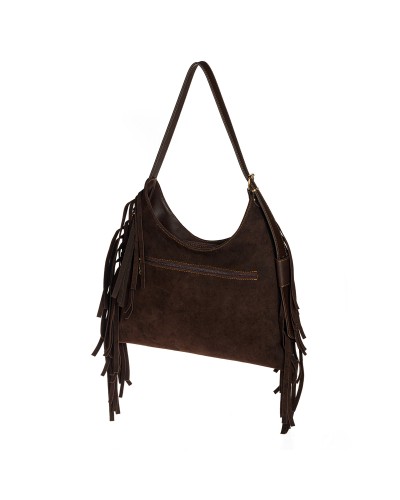 Τσάντα Ώμου Zenobia Suede Brown