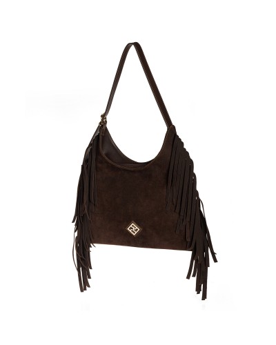 Τσάντα Ώμου Zenobia Suede Brown