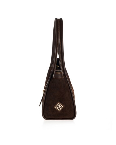 Τσάντα Ώμου Octavia Suede Brown