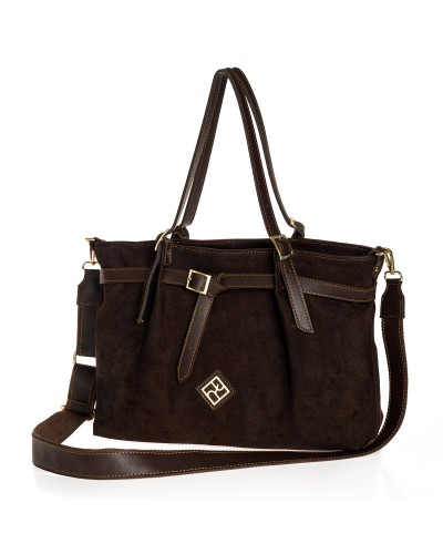 Τσάντα Ώμου Asha Suede Brown