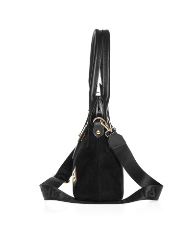 Τσάντα Ώμου Cassia Suede Black