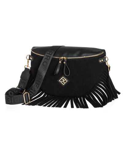 Τσάντα Μέσης Amica Suede Black