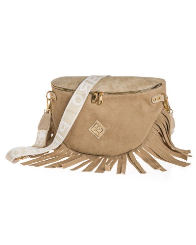 Τσάντα Μέσης Amica Suede Beige