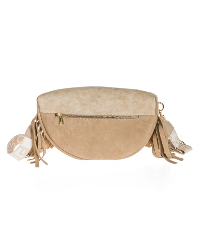 Τσάντα Μέσης Amica Suede Beige