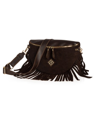 Τσάντα Μέσης Amica Suede Brown