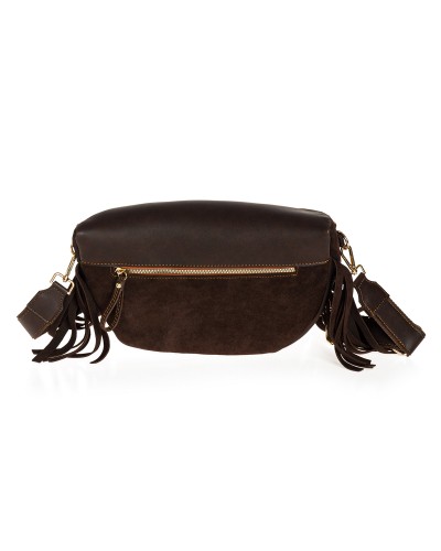 Τσάντα Μέσης Amica Suede Brown