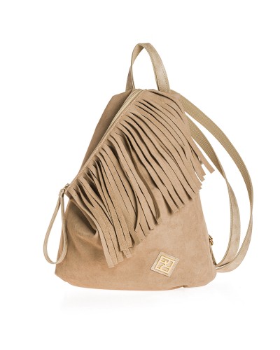 Τσάντα Σακίδιο Belig Suede Beige
