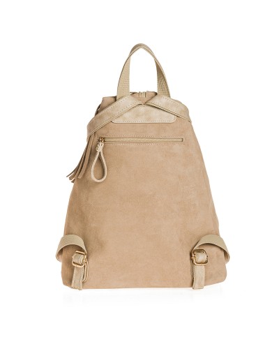 Τσάντα Σακίδιο Belig Suede Beige